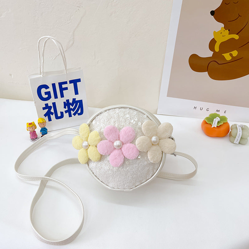 Wholesale PU Sequin Kids Messenger Bag